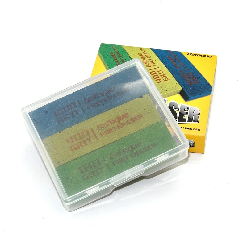 

3Pcs Guitar Polishing Rubber Erasers Abrasive for Fretwire 180 Grit & 400 Grit &1000 Grit Guitar Maintain Kit