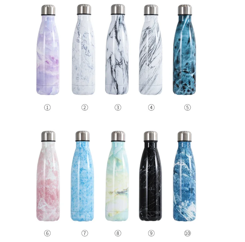 

500ml Water bottle thermal mugDouble wall Stainles Steel Thermos bottle keep Hot and Cold Insulated Vacuum Flask for Sport