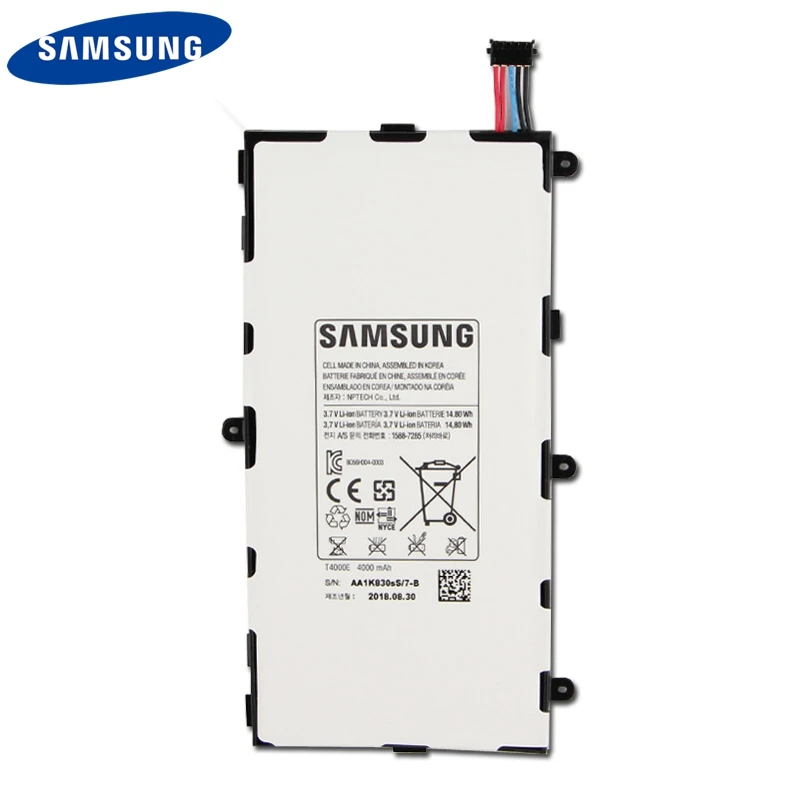 Оригинальный аккумулятор Samsung T4000E для GALAXY Tab3 7 0 T210 T211 T2105 T217a T4000C T4000U планшет