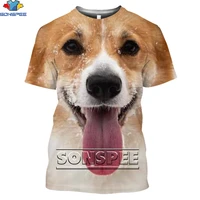 sonspee 3d chest hair muscle funny dog face 3d printed t shirt husky pomeranian golden retriever harajuku spoof t oversized top