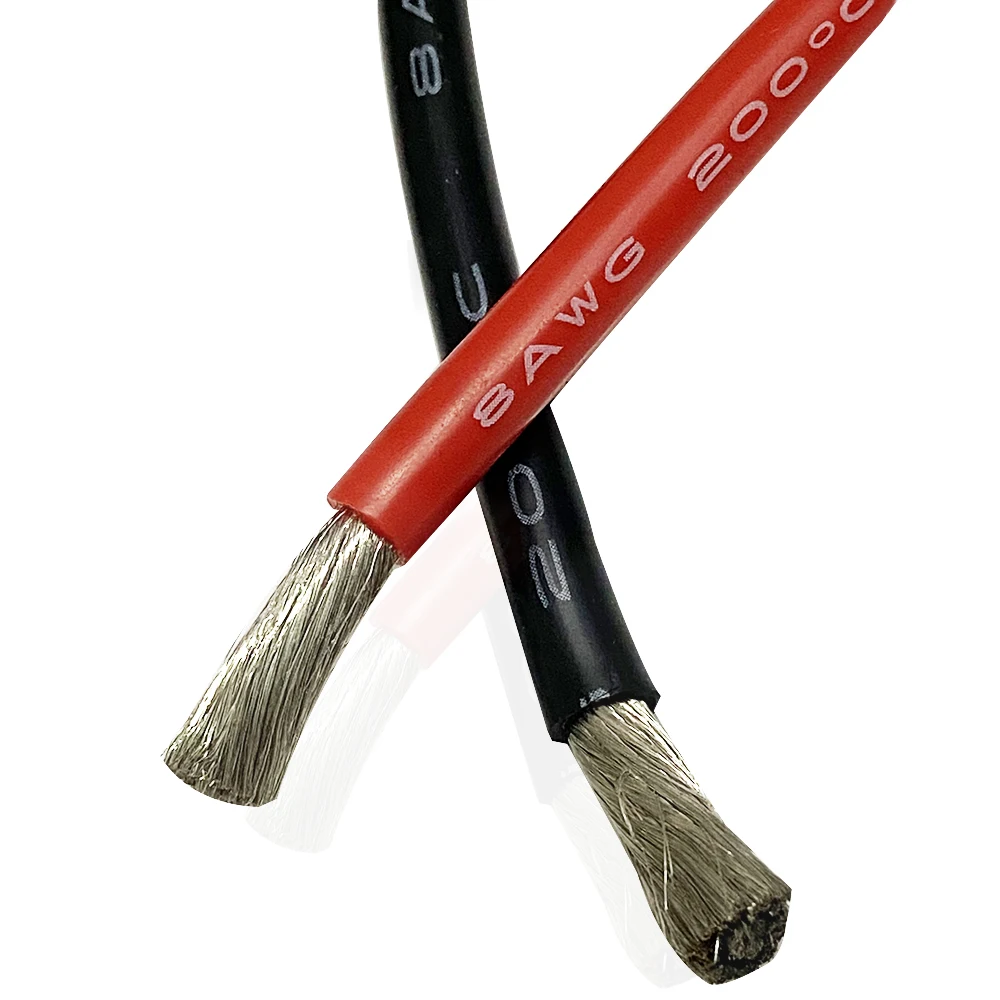 Силиконовый силикагелевый провод 1 м красный + метр Черный 6AWG 7AWG 8AWG 10AWG 12AWG 14AWG 15AWG