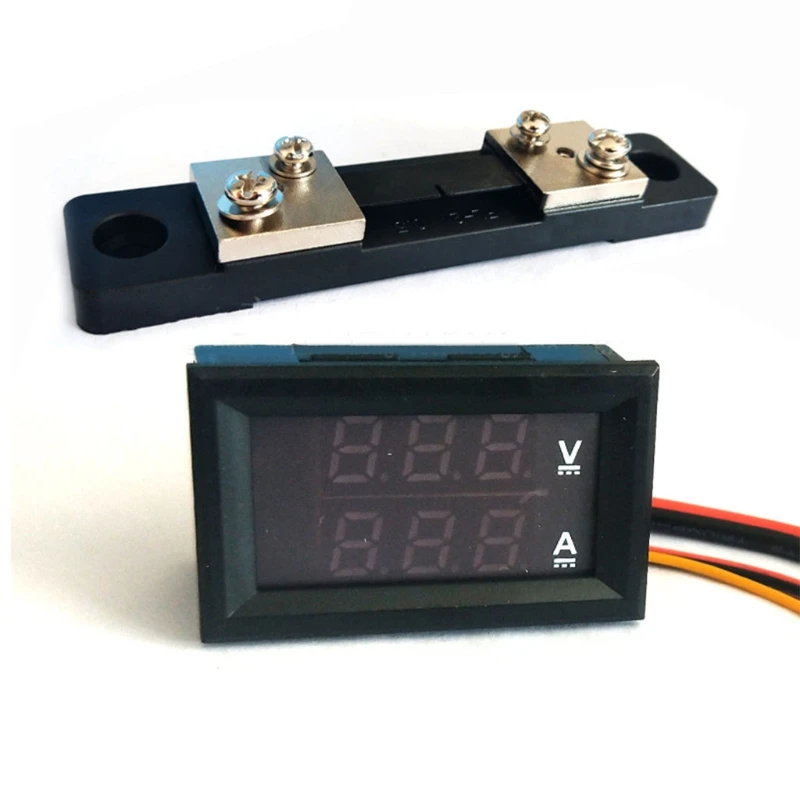 

T8NA Led Digital Car Truck Ammeter Sensor Temperatura DC Amp Panel Voltage Meter Current Monitor