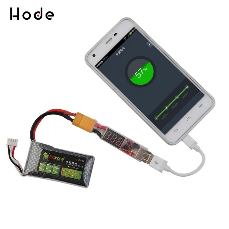 2S-6S литий-полимерный аккумулятор XT60 штекер к USB 5V зарядное устройство