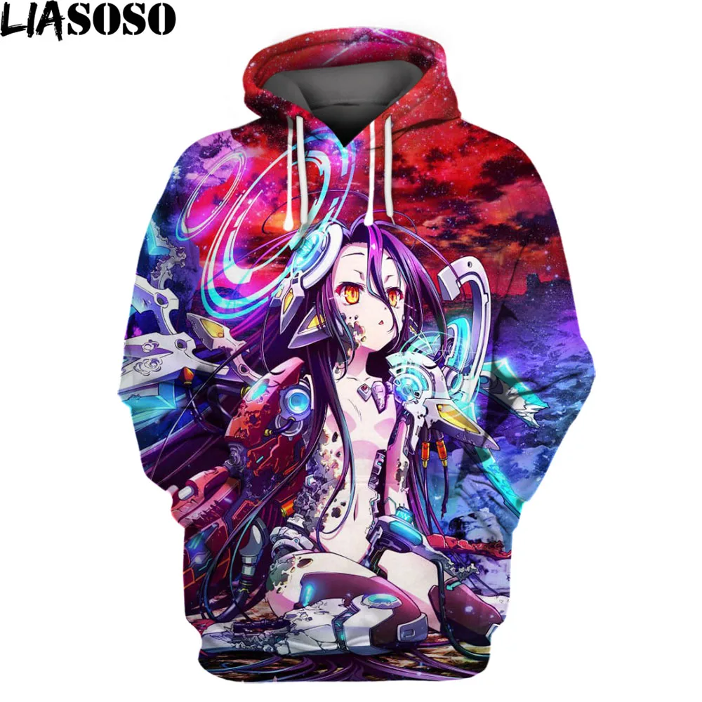 

Anime Hoodies No Game No Life 3D Print Sweatshirt Men Women Vintage Oversized Hoodie Cosplay Casual Pullover Unisex Hoody Coats