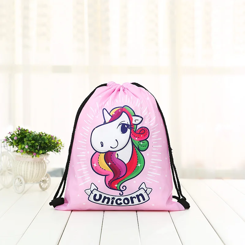 Модный рюкзак на шнурке для женщин и мужчин повседневная сумка унисекс с 3D