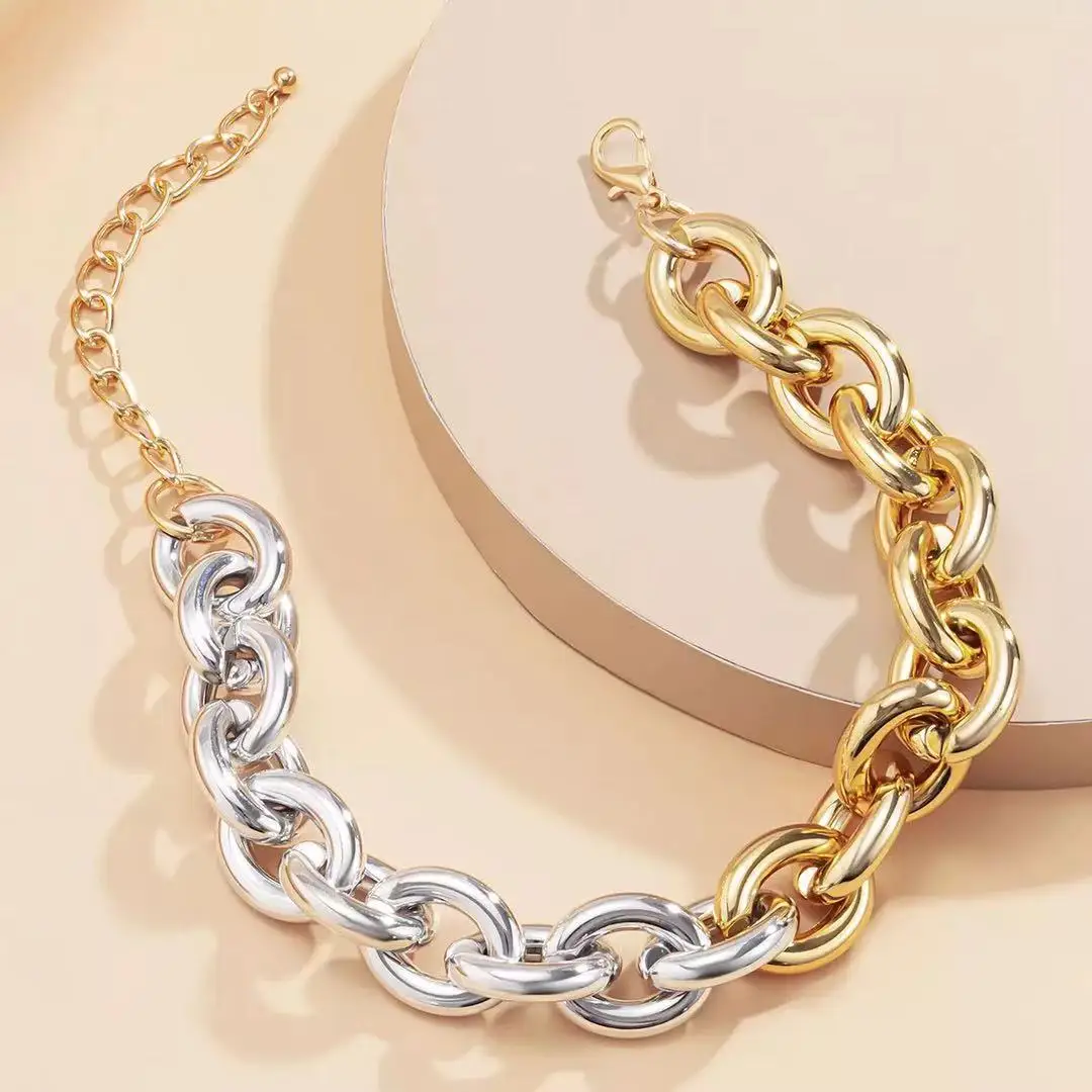 Ожерелье женское в готическом стиле с кубинским плетением | Украшения и