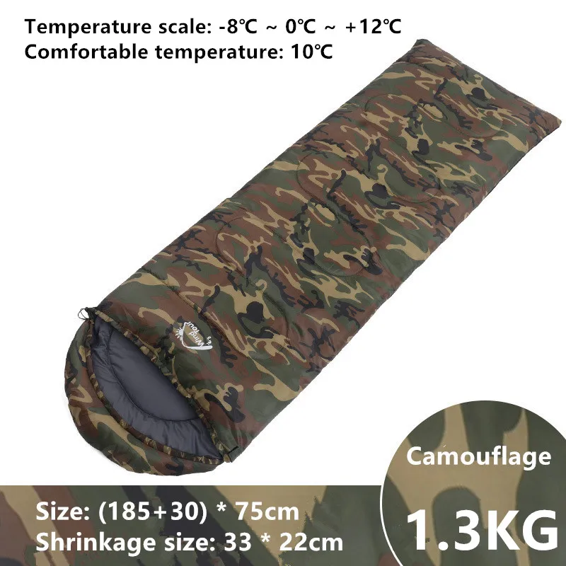 Легкий теплый и холодный уличный спальный мешок водонепроницаемое снаряжение
