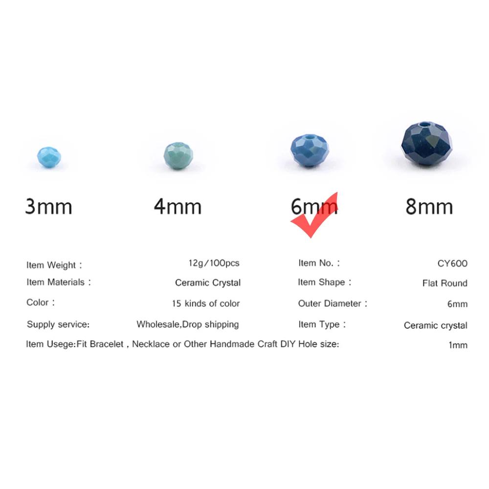 Граненые Австрийские керамические хрустальные бусины YHBZRET 6x4 мм 50 шт. плоские