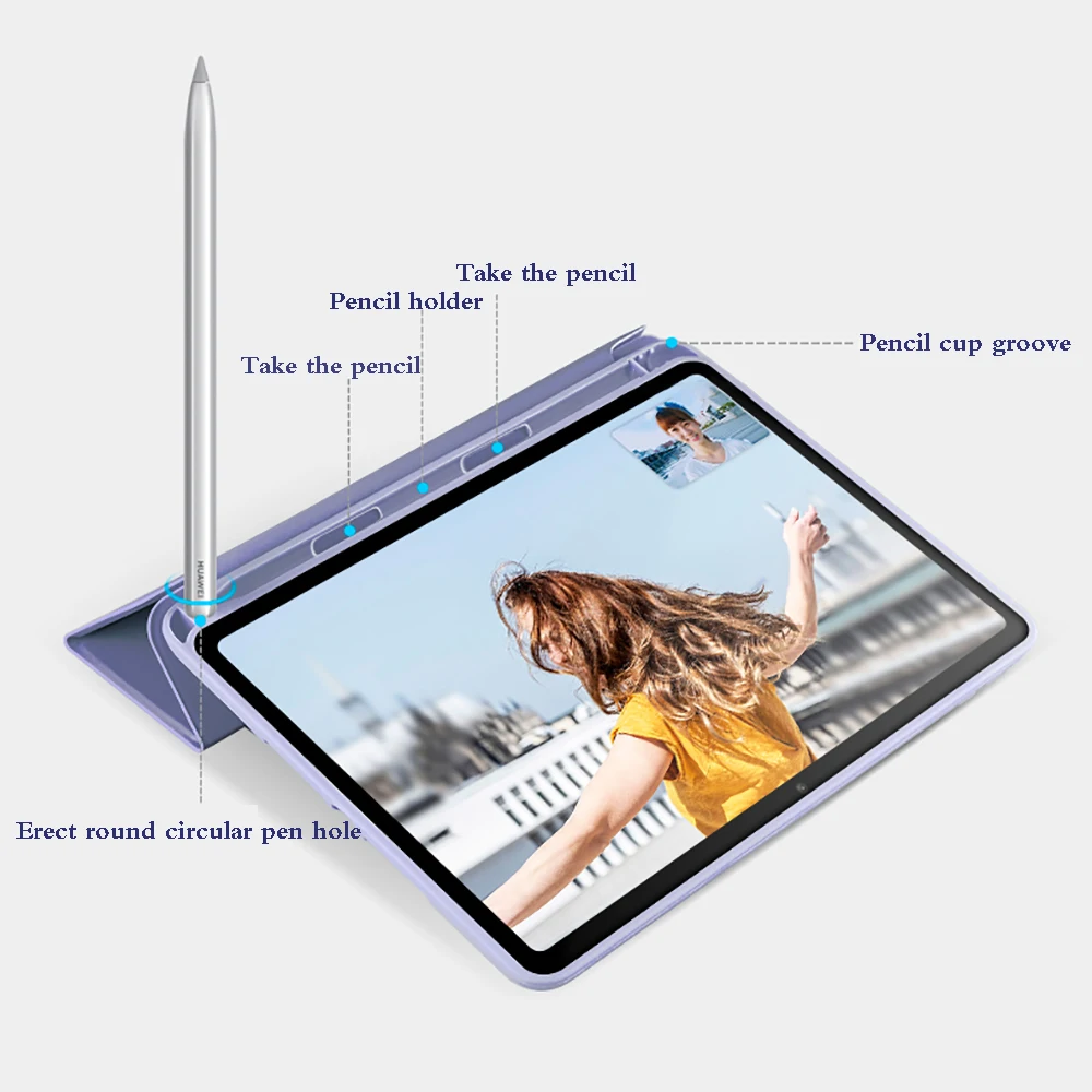 with pencil holder new case for matepad 10 4 capa for huawei honor v6 10 4 silicone cover holster smart sleep 2020 case funda free global shipping