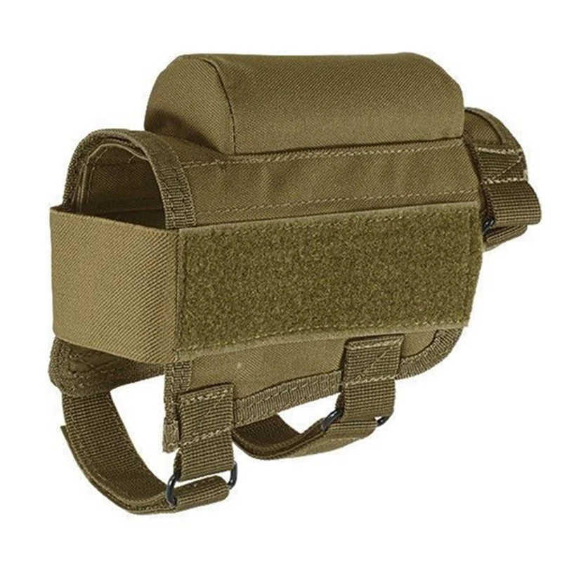 

Adjustable Outdoor Tactical Airsoft Butt Stock Rifle Cheek Rest Pouch Shooting Bullet Holder Riser Pad Ammo Nylon Cartridges Bag