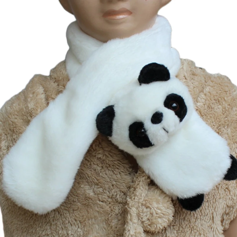 

Winter Plush Cross Collar Scarf Cute 3D Cartoon Panda Thermal Shawl Neck Warmer 449F