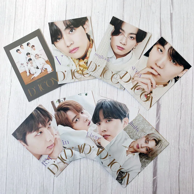 

Коллективная Фотокарта 2021 Kpop Bangtan Boys Lomo, новая маленькая карточка Dicon, коллективная Фотокарта, HD фото, домашний декор