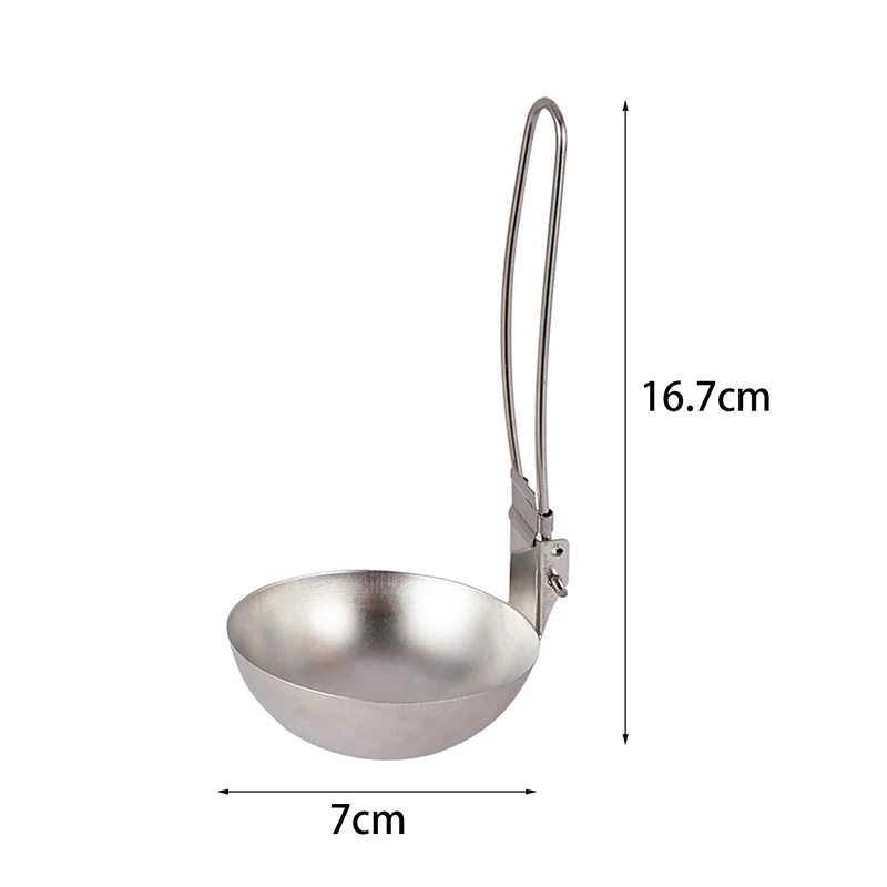 Camping Cooking Utensils Camp Folding Kitchen Stainless Steel Skimmer Slotted Spoon Baking Tableware | Спорт и развлечения
