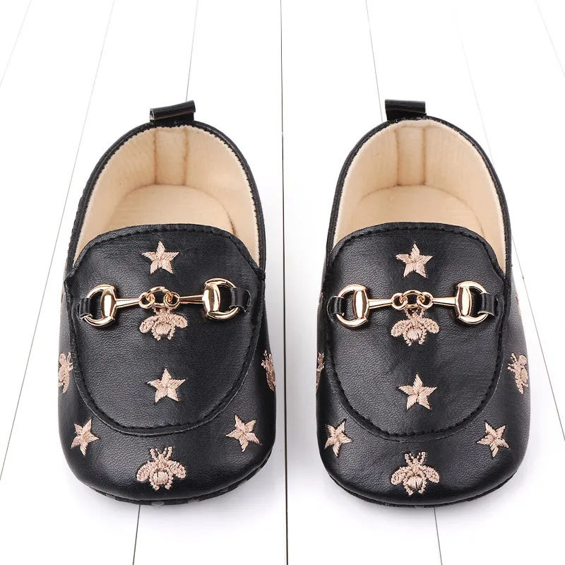 

New Fashion High quality leather newborn baby shoes Unisex white Velcro PU Patch Buckle Strap infant baby boy girl toddler shoes