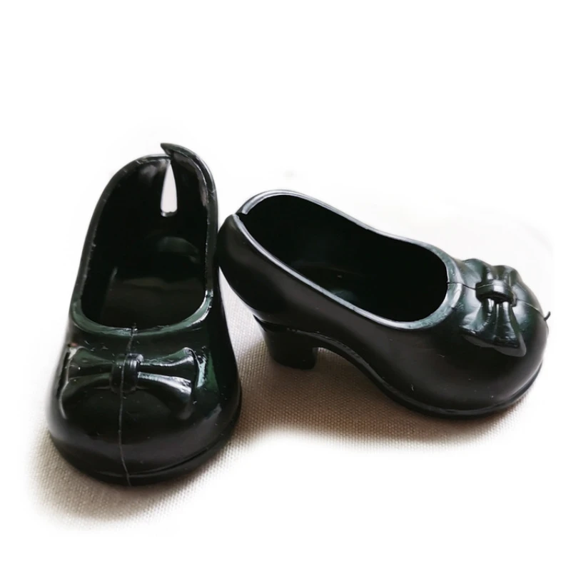 

High Quality BJD Doll 4CM Exquisite Leather shoes 30cm Dolls Accessories Shoes High heels Bowknot Pattern Mini Shoes Girls Toys