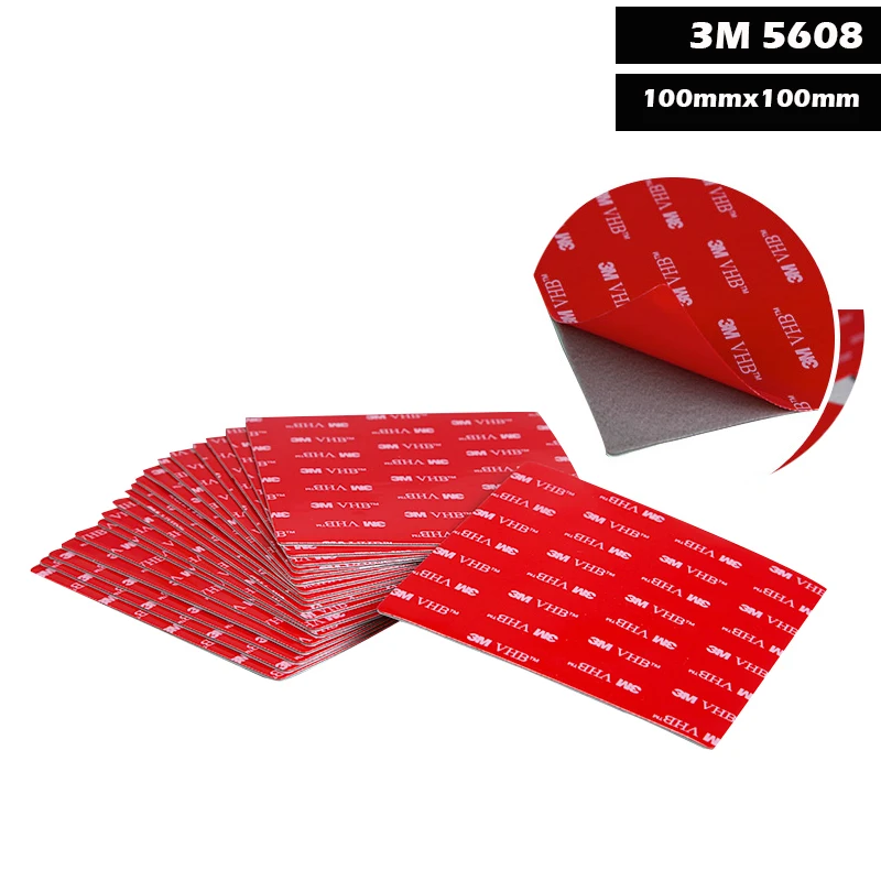 

VHB 3M 5608 Double Sided Sticky Heavy Duty Acrylic Foam Mounting Tape Gasket for Automotive Paints Gray 100mm*100mm*0.8mm