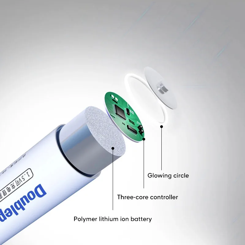 

NEW 1.5V AAA USB rechargeable battery Lithium ion 1000mwh battery for Remote control wireless mouse + Cable High capacity