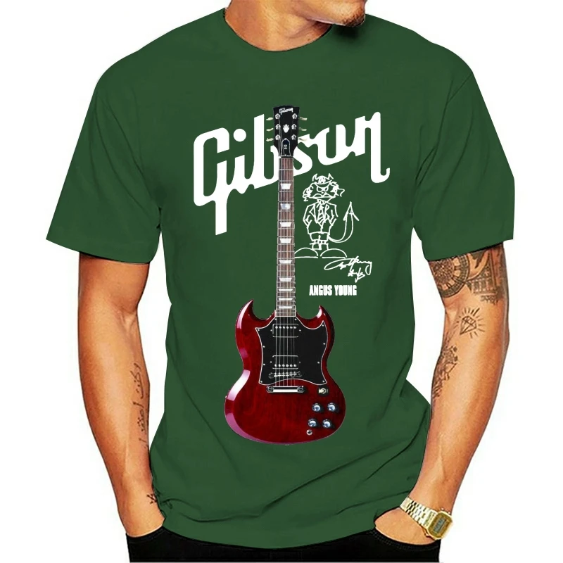 Новый SG Ангус Янг гитары мужские и женские футболки S-5XL с героями - Цена: 