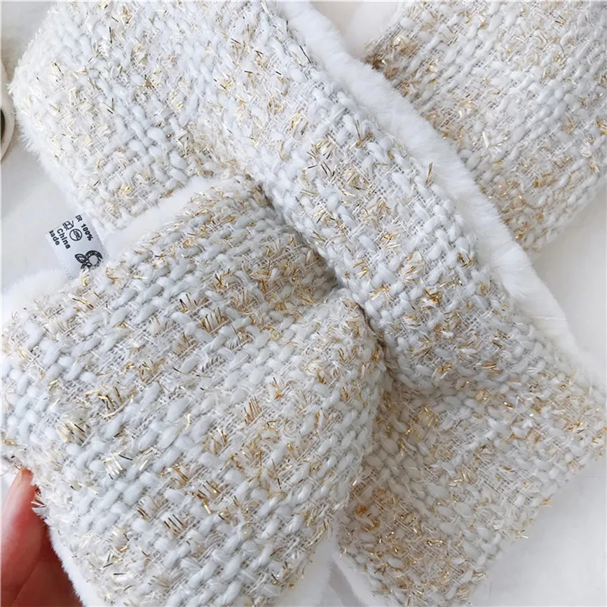 Модный женский зимний шарф из искусственного меха однотонная верхняя одежда с