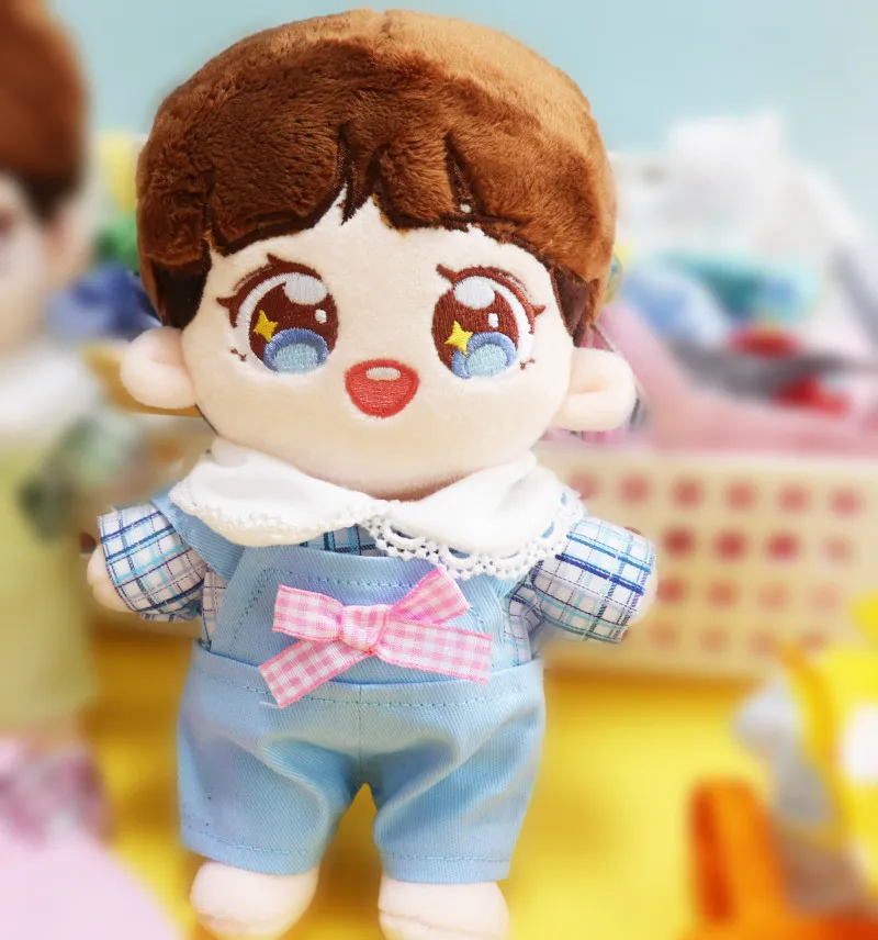 

[MYKPOP]KPOP Doll's Clothes and Accessories:Lovely Shirt and Overalls for 20cm Doll (Without doll) Fans Collection SB20101102