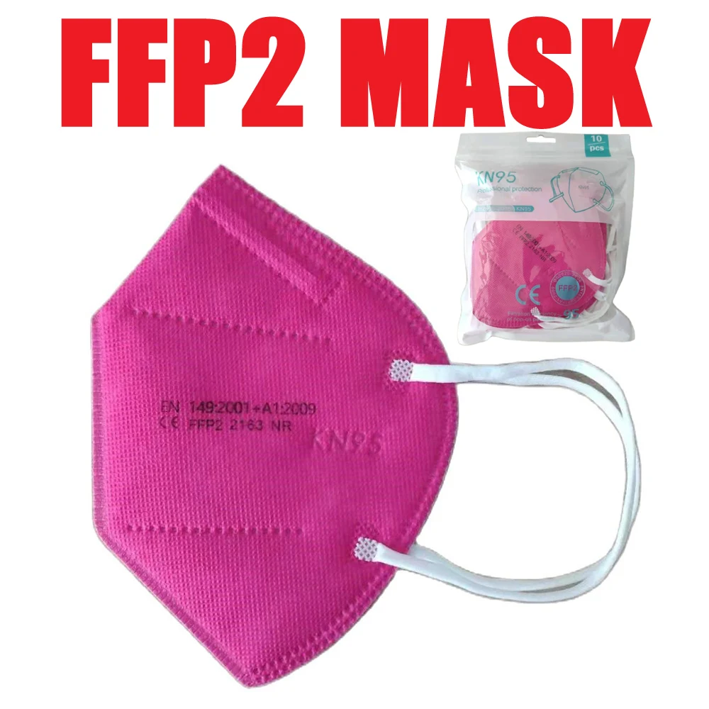 FFP2 маски для лица CE KN95 с фильтром взрослых ffp2mask 5-слойные защитные fpp2 Пылезащитная