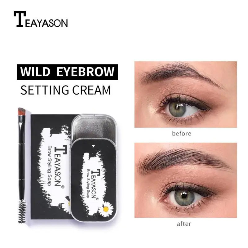 

Wild Eyebrow Styling Soap Eyebrow Cream Colorless Lasting Natural Dense Eyebrow Styling Cream Eyebrow Shaping Soap TSLM1