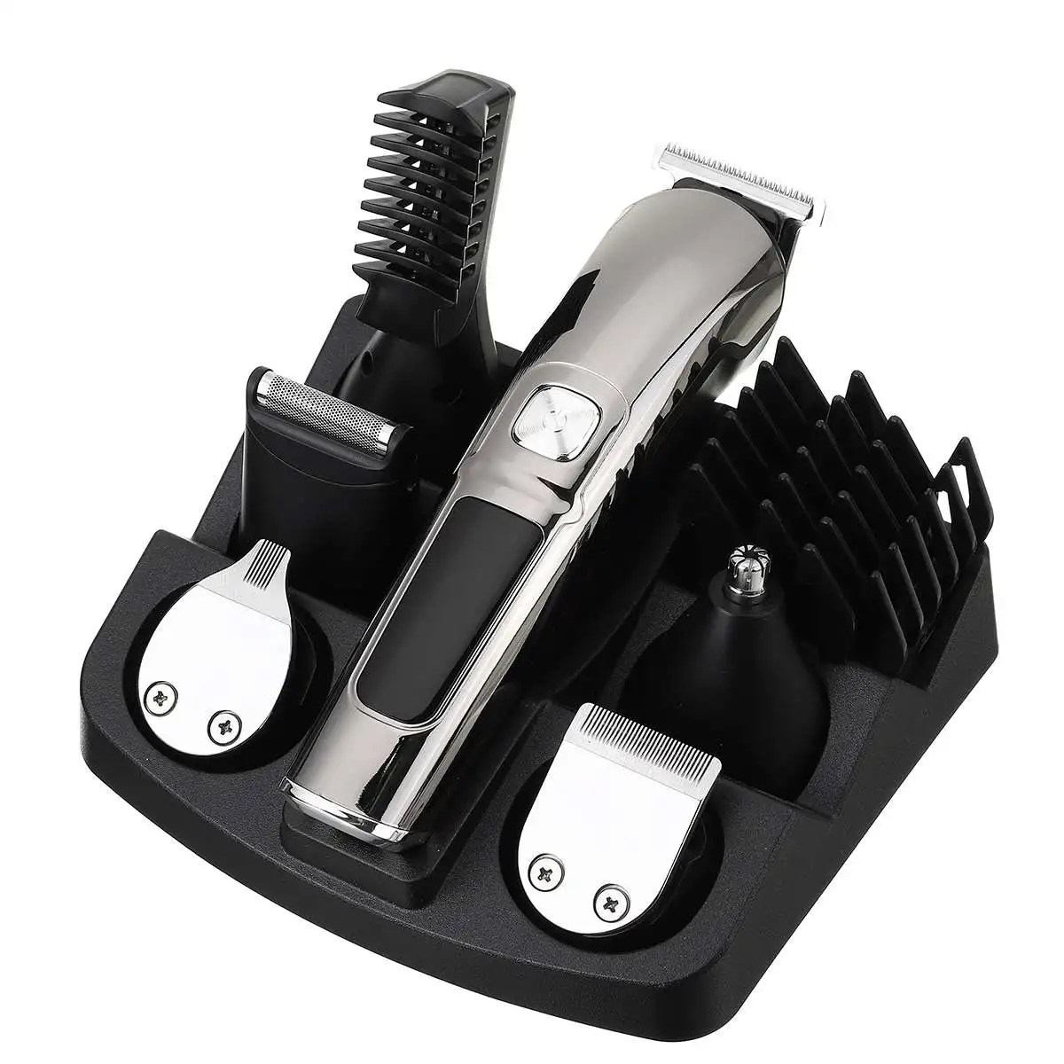 

11 in 1 Professional Digital Hair Trimmer Rechargeable Electric Hair Clipper Low Noise Men's Cordless Haircut Adjustable Blade