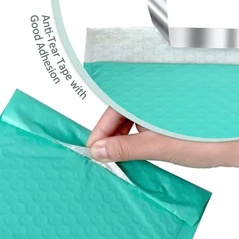50Pcs/Pack Green Poly Bubble Mailers Bubble Poly Mailers Shipping Bag Packaging Self Seal for Small Gift Bubble Envelopes Bags 2