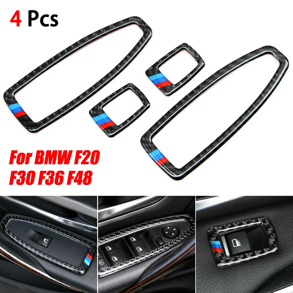 

4 шт., рамка переключателя двери и окна автомобиля для BMW F20 F30 F34 F36 F48 1 3 4 серии, отделочная крышка, автомобильные аксессуары