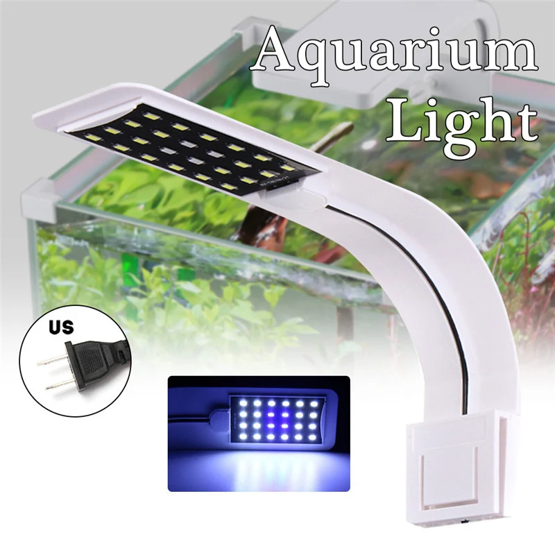 Сине белые светодиодные лампы для аквариума с зажимом лампа освещение соленой