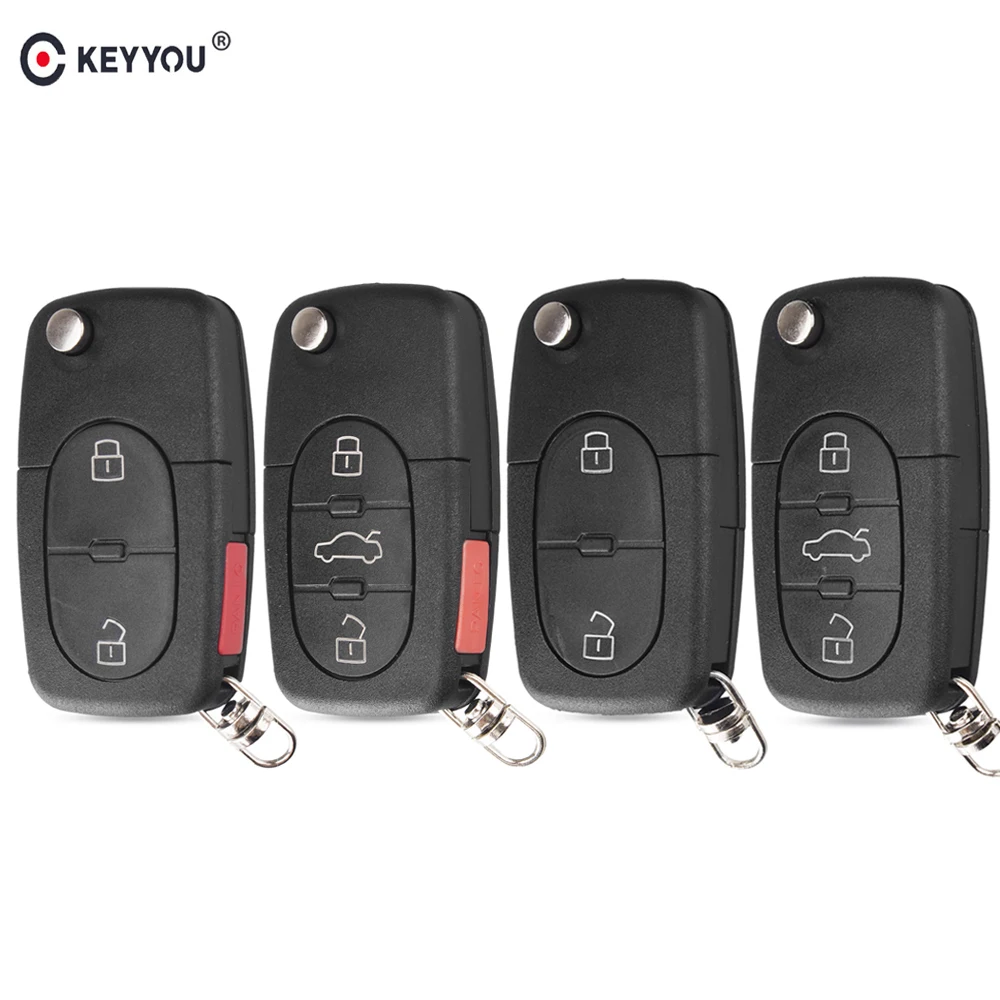 KEYYOU 2/2 + 1/3/3 1 раскладной чехол для дистанционного ключа от машины Замена корпуса