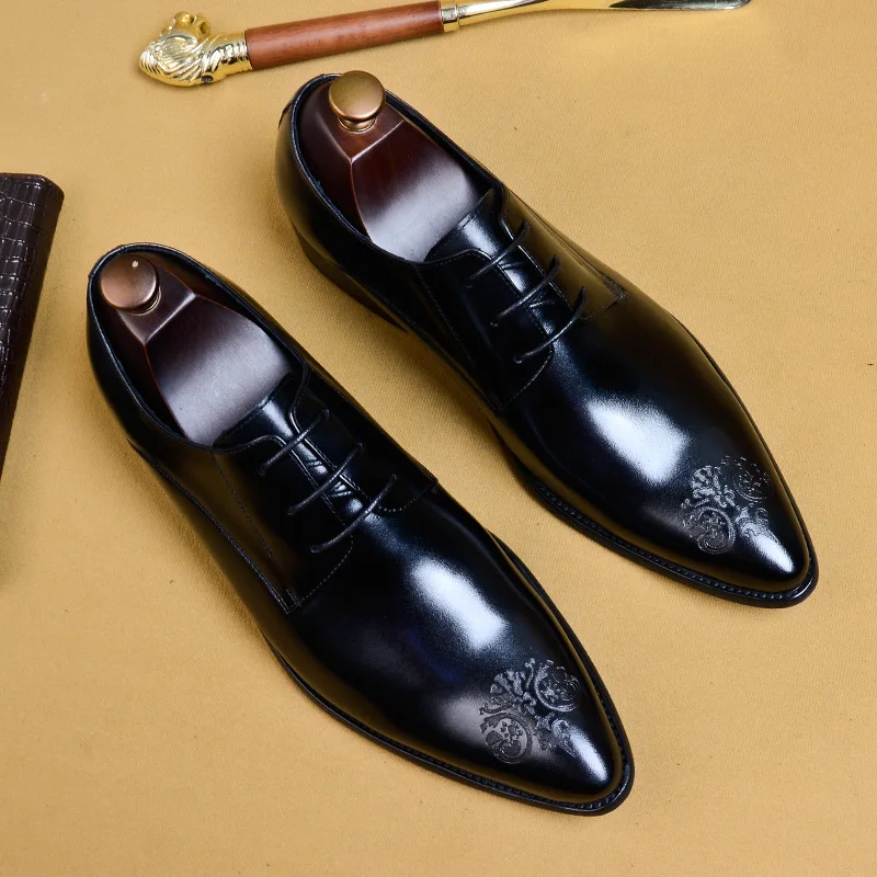 2019 Формальные классические туфли QYFCIOUFU ручной работы для мужчин из натуральной