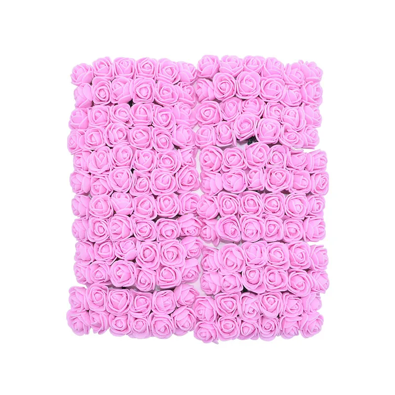 PE05 dark pink 72/144 шт 2 см декоративный плюшевый мишка Роза ПЭ пена искусственный цветок букет для дома свадебное украшение Сделай Сам венок искусственный цветок - Цвет: PE05 dark pink