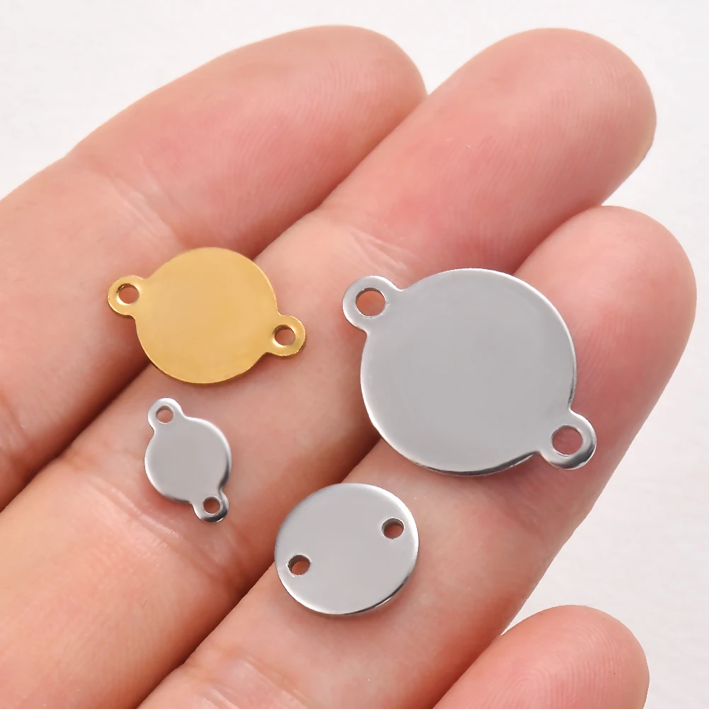 Браслеты из нержавеющей стали на заказ подвески с 2 отверстиями соединители для