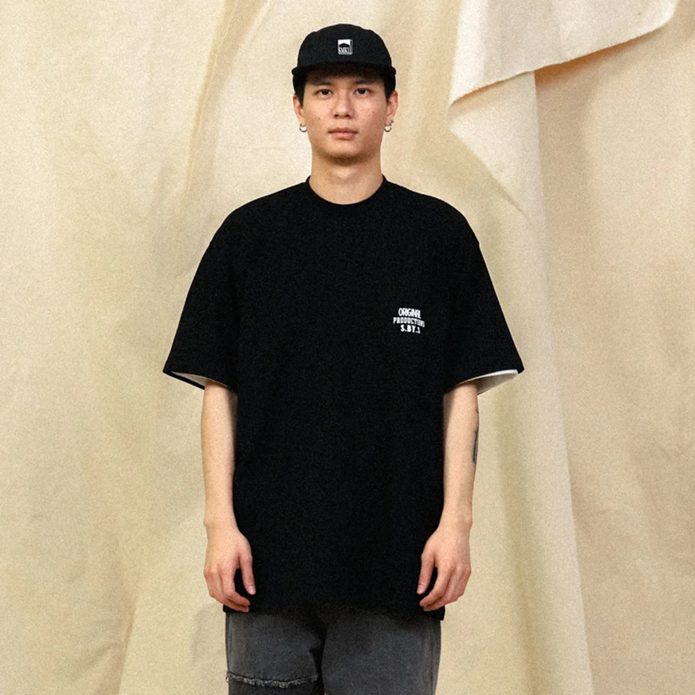 

Футболка мужская с коротким рукавом, уличная одежда с буквенным принтом, свободная Повседневная рубашка с круглым вырезом, лето