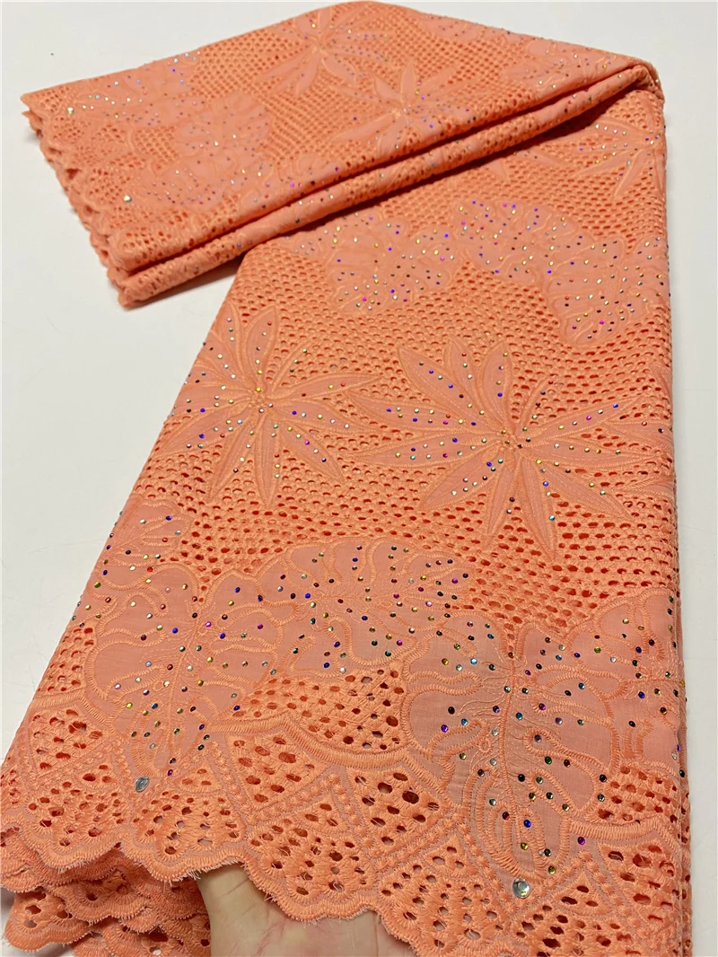 

African Stones Dry Lace Fabric Popular Swiss Voile In Switzerland Wholesale Nigerian Lace Fabrics For Wedding Sewing YA3780B-2