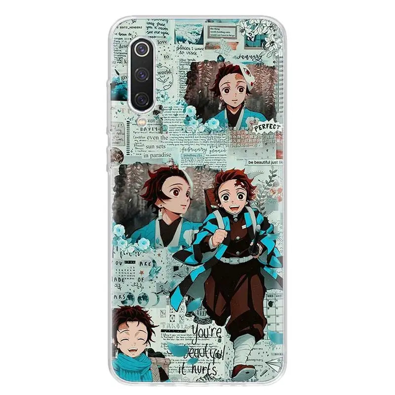 hot demon slayer kimetsu no yaiba phone case cover for xiaomi note 10 mi 11 10 9 8 cc9 5x 6x x3 nfc f1 f2 pro lite a1 a2 a3 so free global shipping