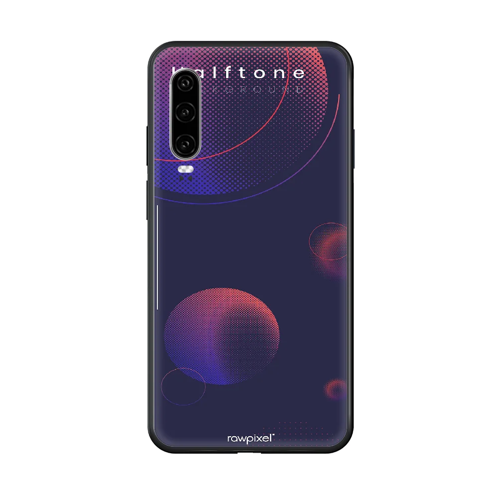 

Rainbow Ripple Art Phone Case hull For huawei honor 7 8 9 10 20 A S X Lite Pro black shell luxury prime fashion Etui art funda