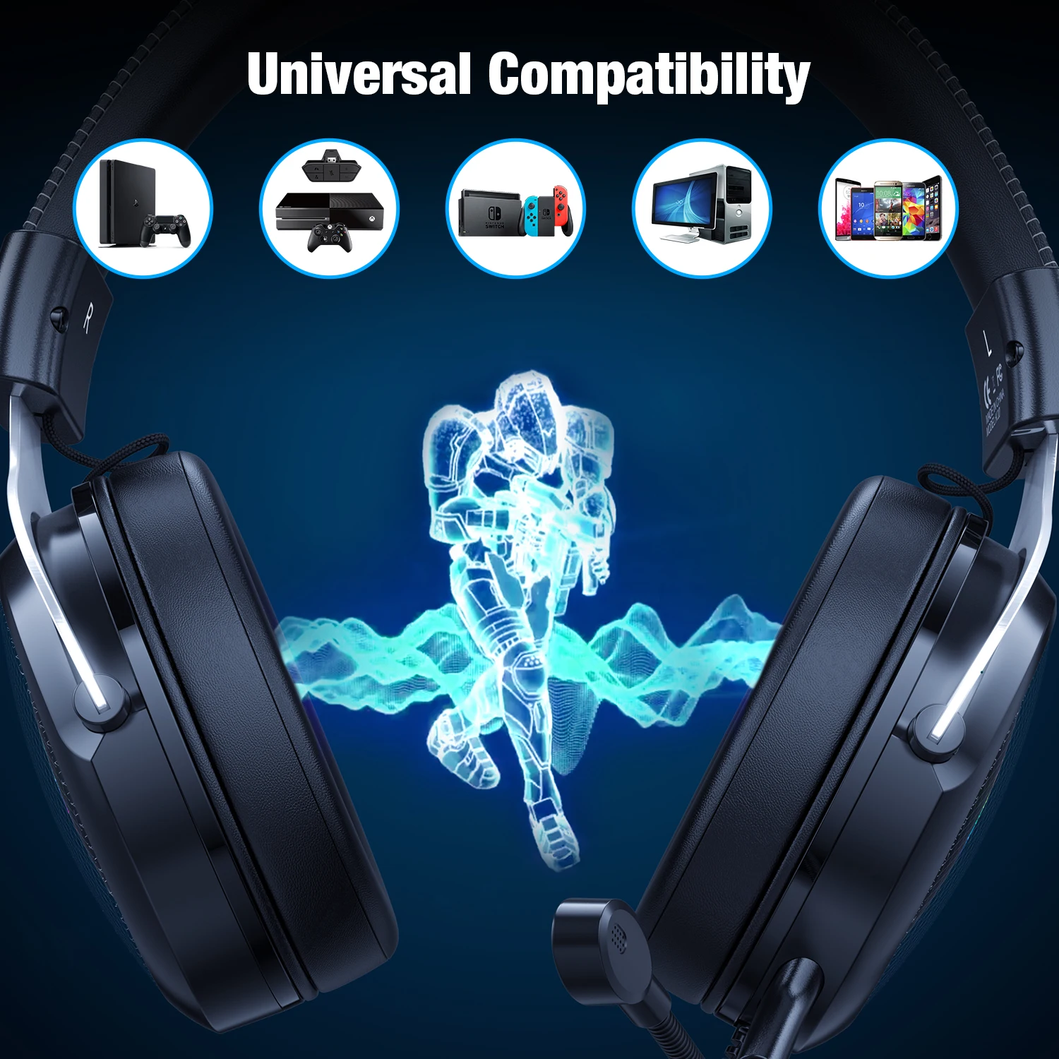 

Headset over-ear Wired Game Earphones Gaming Headphones Deep bass Stereo Casque with Retachable Microphone PC Laptop gamer