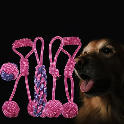 

5Pcs Cotton Pet Dog Rope Chew Toy Pets Palying Teeth Cleaning Toys For Small Medium Large Dogs Cotton Rope Toys Molar Stick