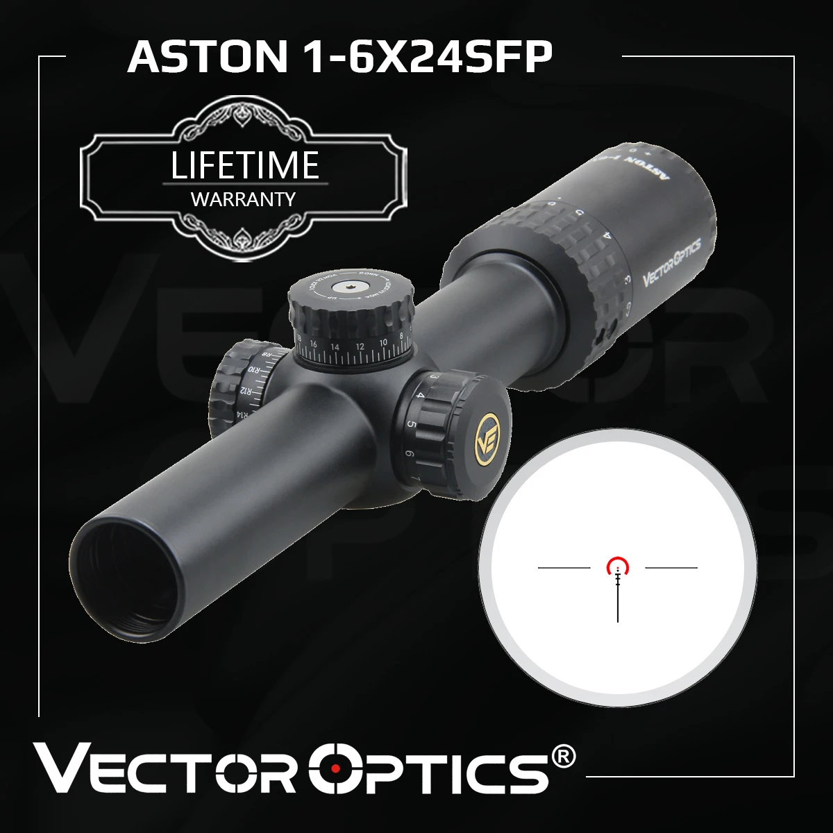 Оптический прицел ведущей марки Vector Optics тактический Aston 1 6x24 CQB с сеткой BDC для