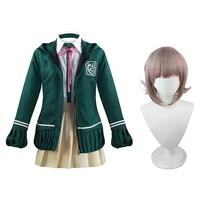 cosplay costume high school students uniform anime danganronpa nanami chiaki long sleeved jacket short skirt loli skirt and wig