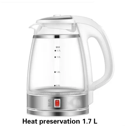 Двухслойный Электрический чайник из горячего стекла для небольшого размера 1 7