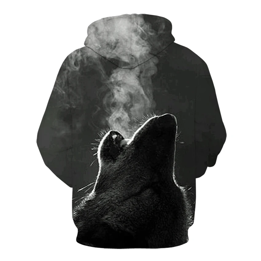 5XL волк толстовки мужские пальто крутые 3d принт мужские толстовки Модный пуловер 3D толстовки с капюшоном уличная одежда с карманом