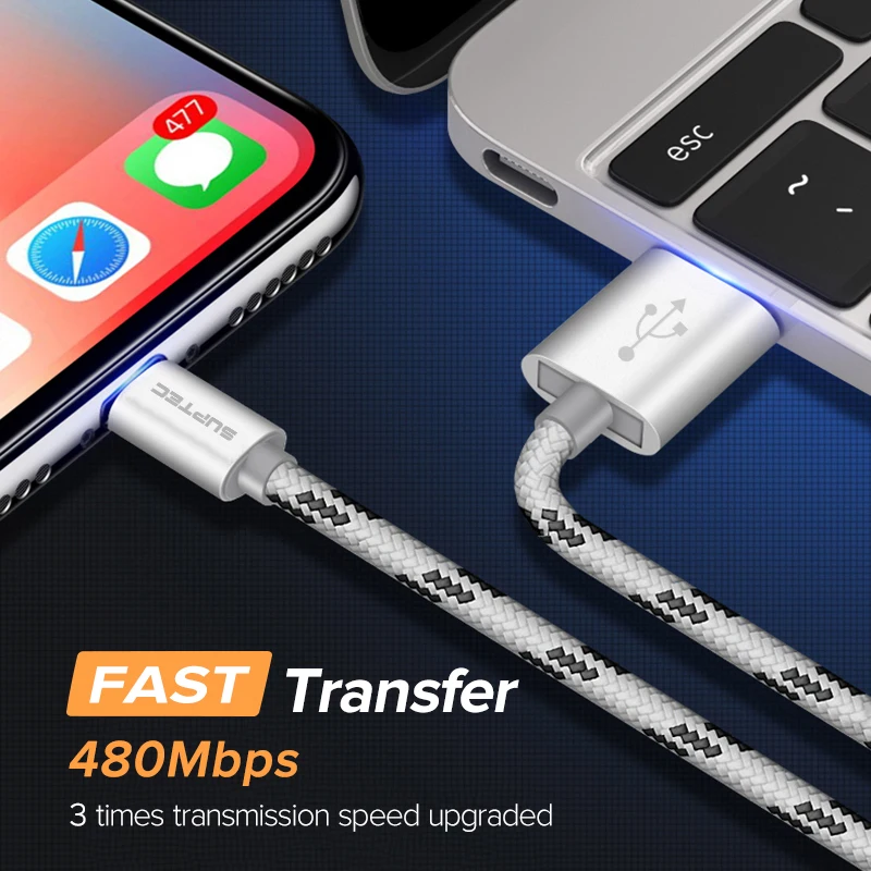 SUPTEC usb type-C кабель 3A Быстрая зарядка кабель для передачи данных Быстрая зарядка 3,0 type-C кабель для зарядки телефона для samsung S9 S8 huawei Xiaomi