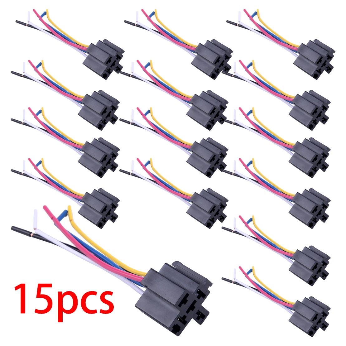 

15 шт. 12 В 24 В 40А предпроводной 5 контактный релейный монтажный базовый держатель гнезда аксессуары подключение