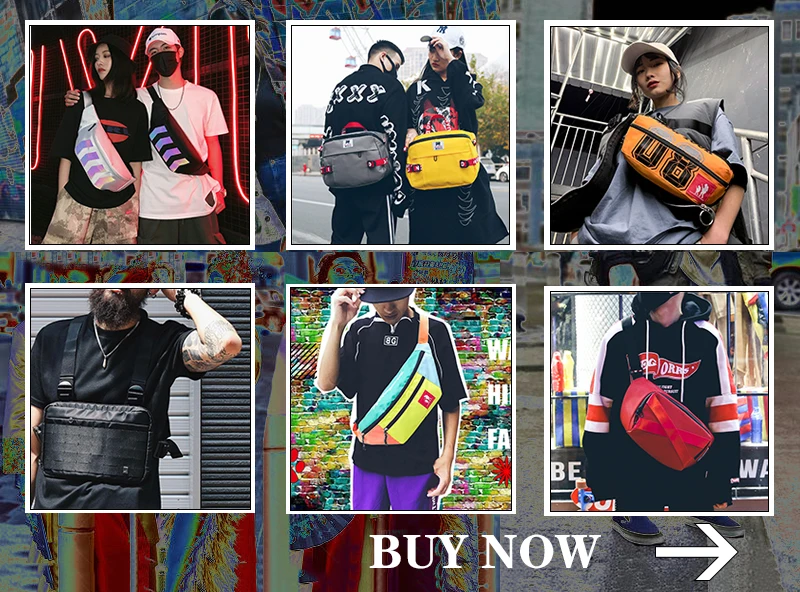 Unisex Waist Bag Fanny Pack Large Capacity Chest Bags Bum Package Street Style Hip Hop Packs Solid Color Oxford Cloth Handbag