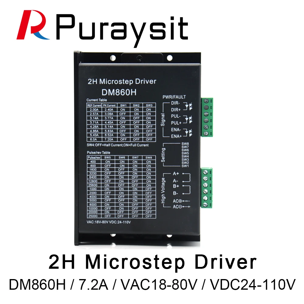 

Puraysit DM860H Digital Stepper Drive Engraving Machine Drive High Speed 86 Stepper Motor Drive