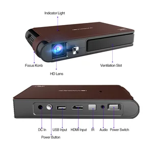 caiwei factory s6w dlp portable smart mini 3d 4k theater latest mobile phone led pico pocket mini home projector free global shipping