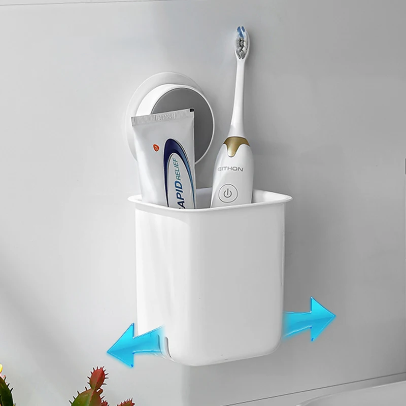 Wall Mounted Toothbrush Holder Toothpaste Mouth Cup Waterproof Drill-FreeBathroom Storage Shelf Portable Rack Organize | Дом и сад